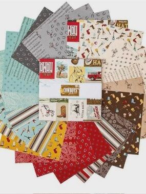 COWBOYS by Riley Blake Echo Park and charm pack 5” 42 pieces